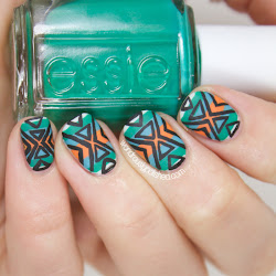 aztec hunt nail tutorial fall bloglovin mani monday